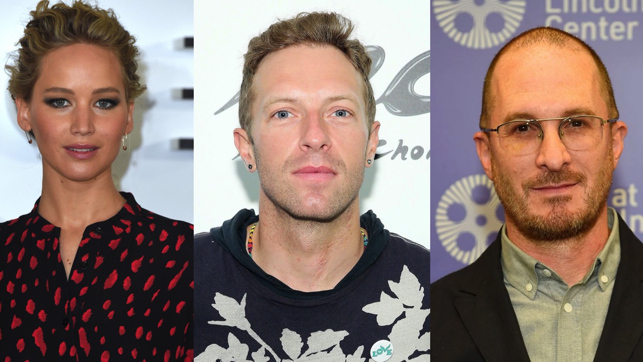 Jennifer Lawrence, Chris Martin and Darren Aronofsky