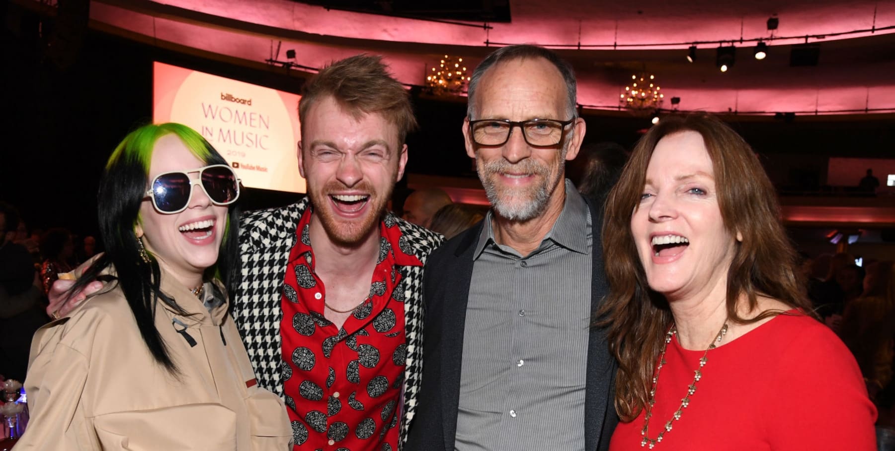  Billie Eilish, Finneas O'Connell, Patrick O'Connell and Maggie Baird