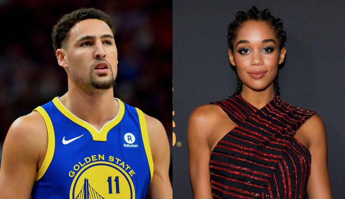 Klay Thompson and Laura Harrier 