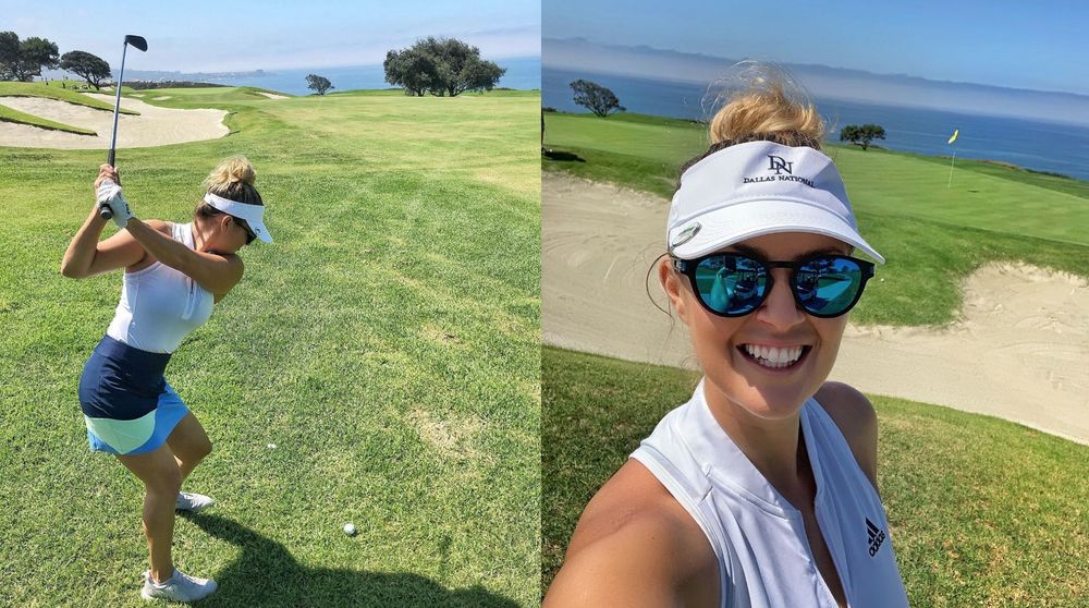 Amanda Balionis playing Golf