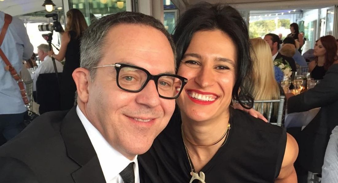 Greg Gutfeld and Elena Moussa.