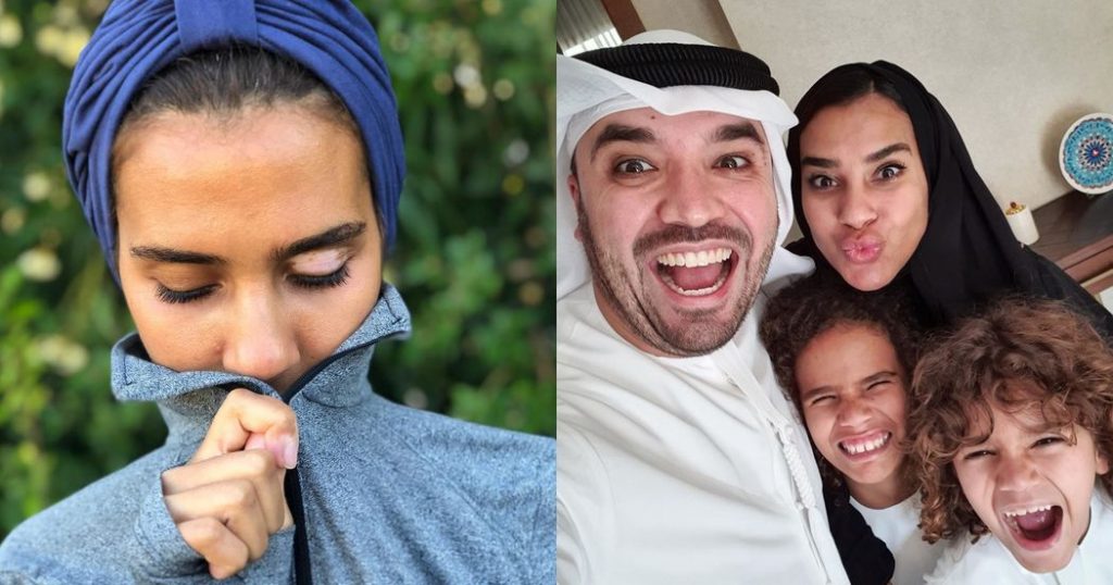 Salama, kids and her husband Khalid Al Ameri