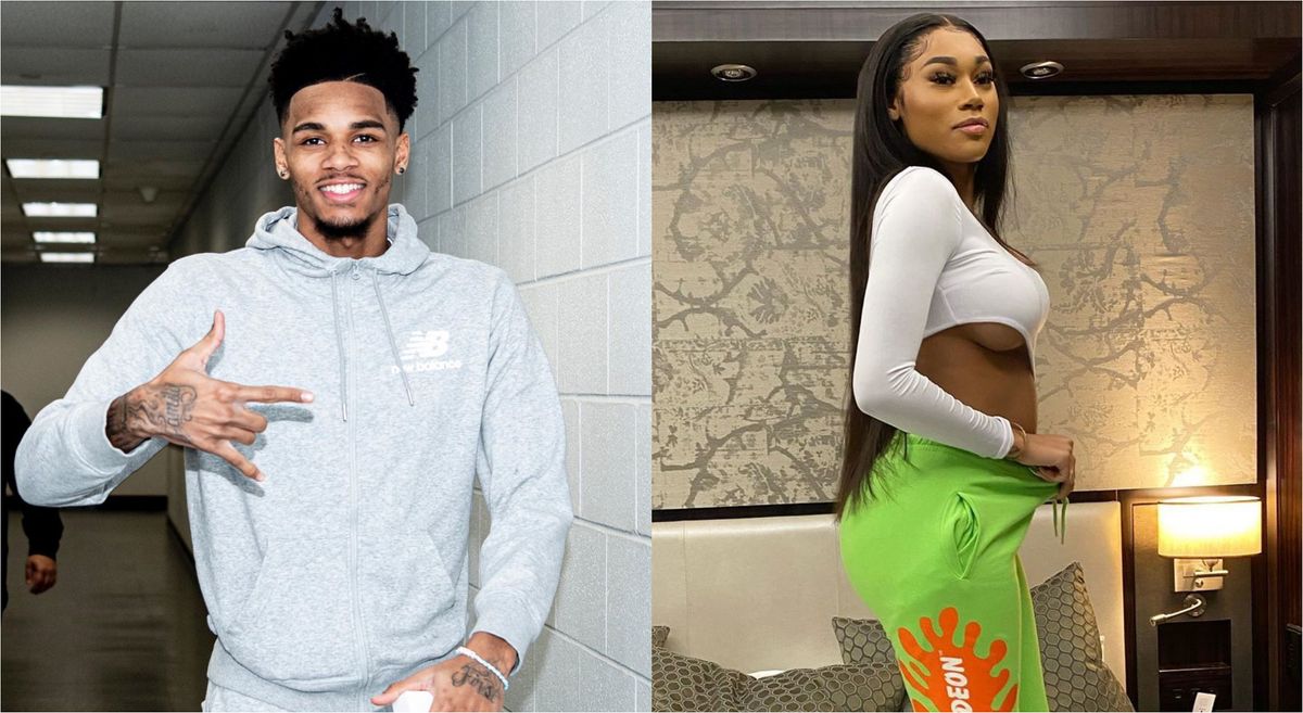 Dejounte Murray and Jania Meshell 