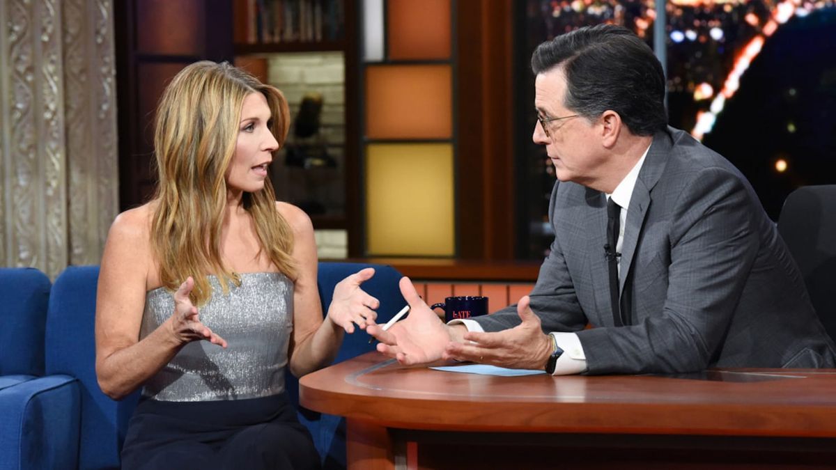 nicolle wallace  and stephen colbert