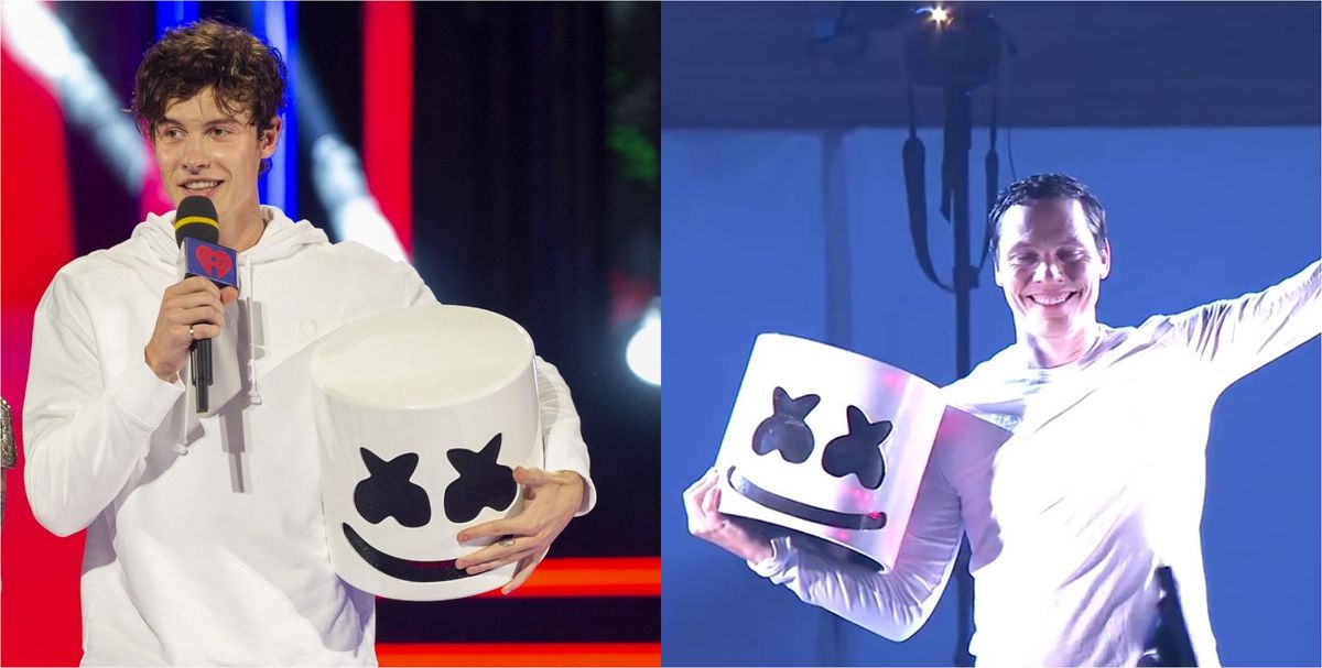 Evento prometedor toque cara de marshmello real izquierda desayuno Hablar