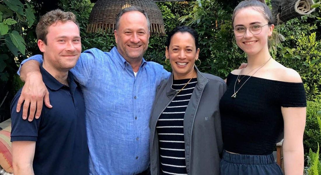 Cole, Douglas Emhoff, Kamala Harris and Ella