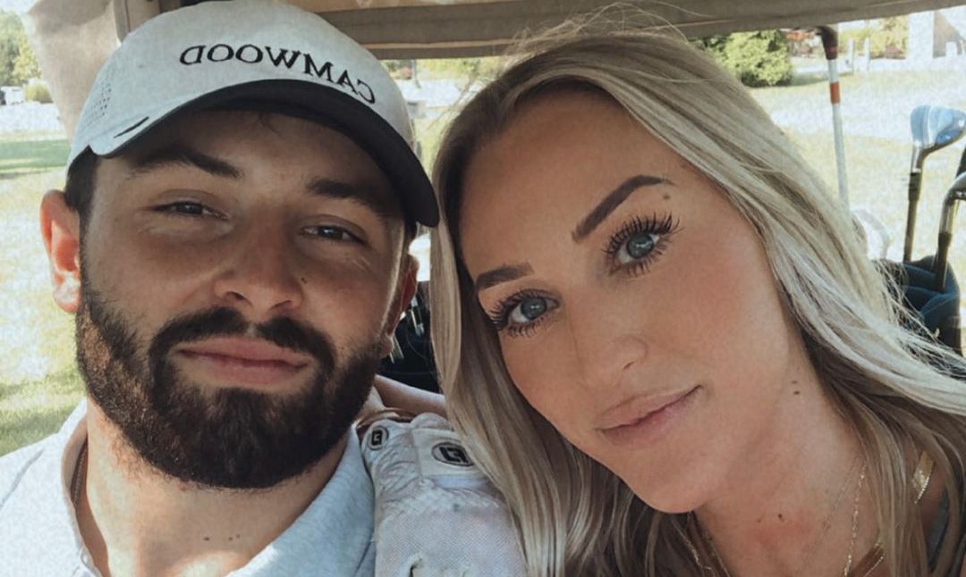 Baker Mayfield's wife, Emily, gushes over 'best company' at game