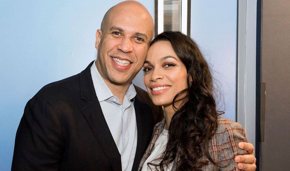 Cory Booker and Rosario Dawson