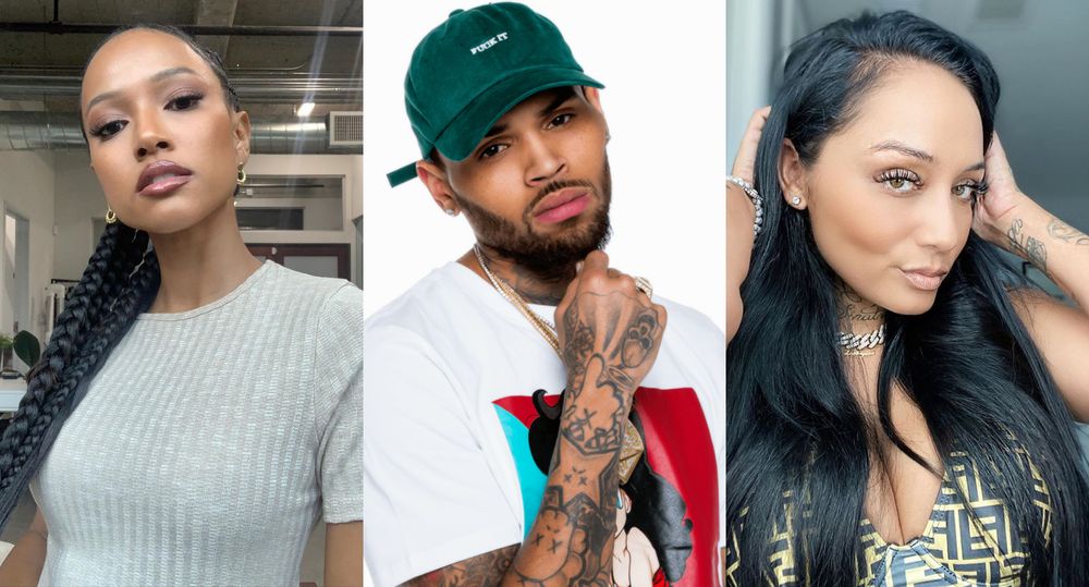 Karrueche Tran Chris Brown and Nia Guzman