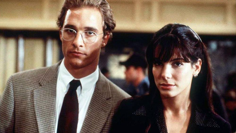 Matthew McConaughey and Sandra Bullock in A Time to Kill 