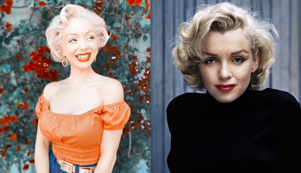 Jasmine Chiswell and Marilyn Monroe