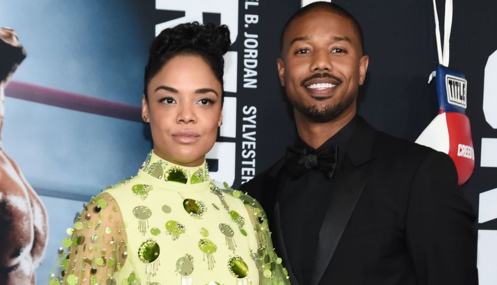 Tessa Thompson and Michael B. Jordan