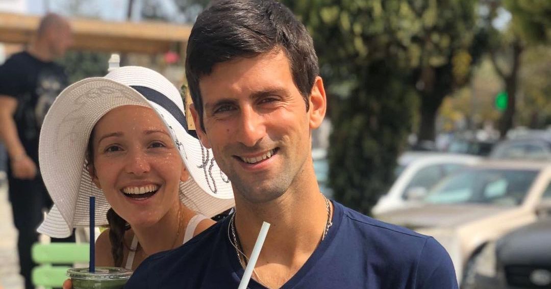 Novak and his wife Jelena