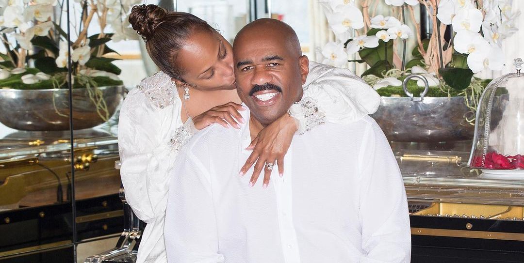 Marjorie and Steve Harvey wedding day.  Marjorie harvey, Steve harvey, Steve  harvey wife