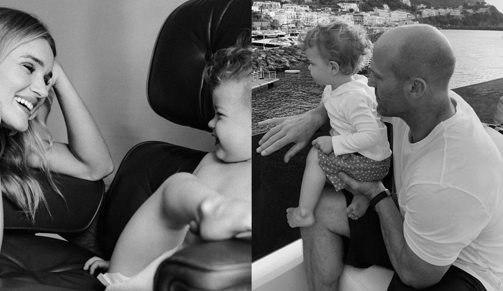 Jason Statham And Rosie Huntington-Whiteley and their child