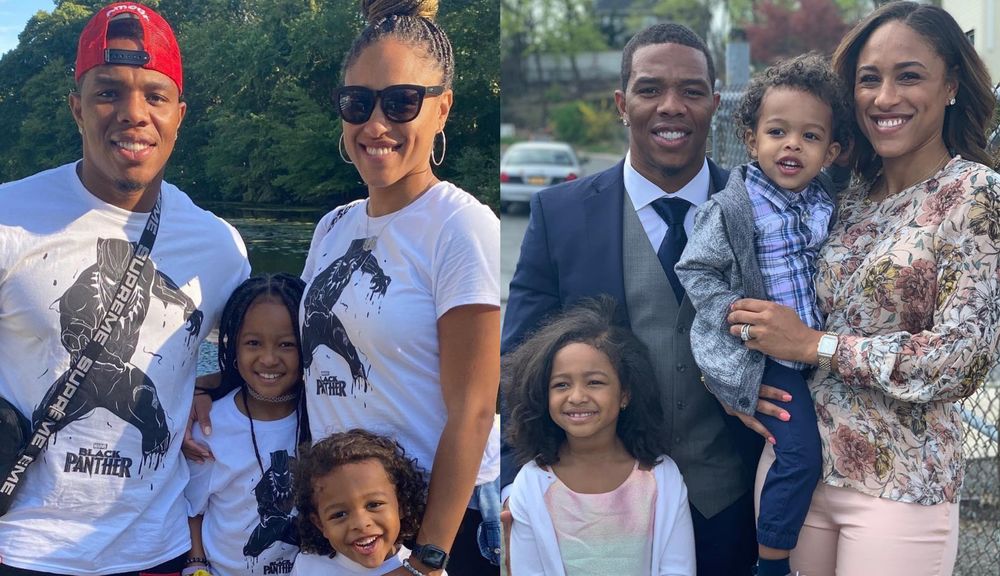 Janay Palmer and Ray Rice and their children
