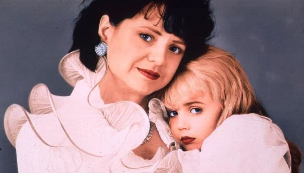 JonBenet Ramsey with her mother