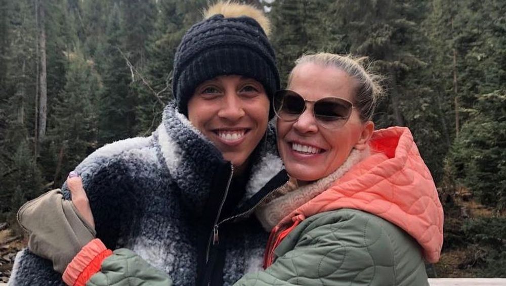 Madison Keys and her mother