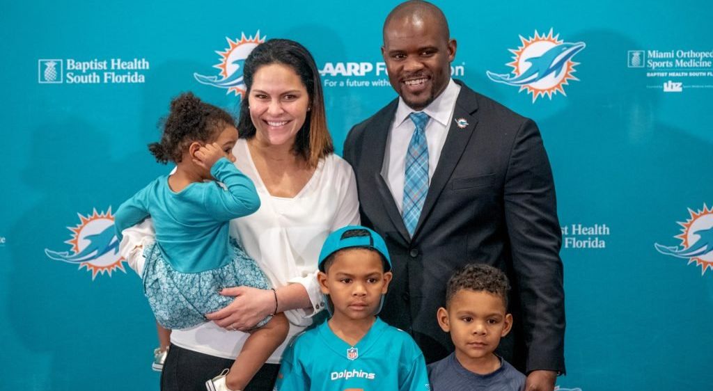 Brian Flores and Jennifer Flores and children