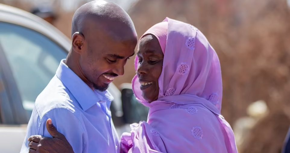 Mo Farah and his mother
