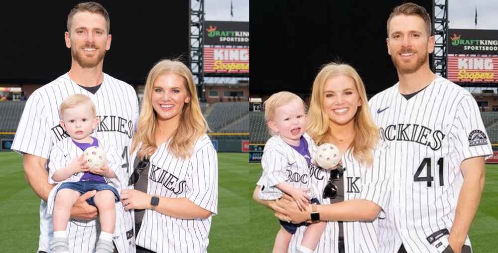 Chad Kuhl's wife and their child