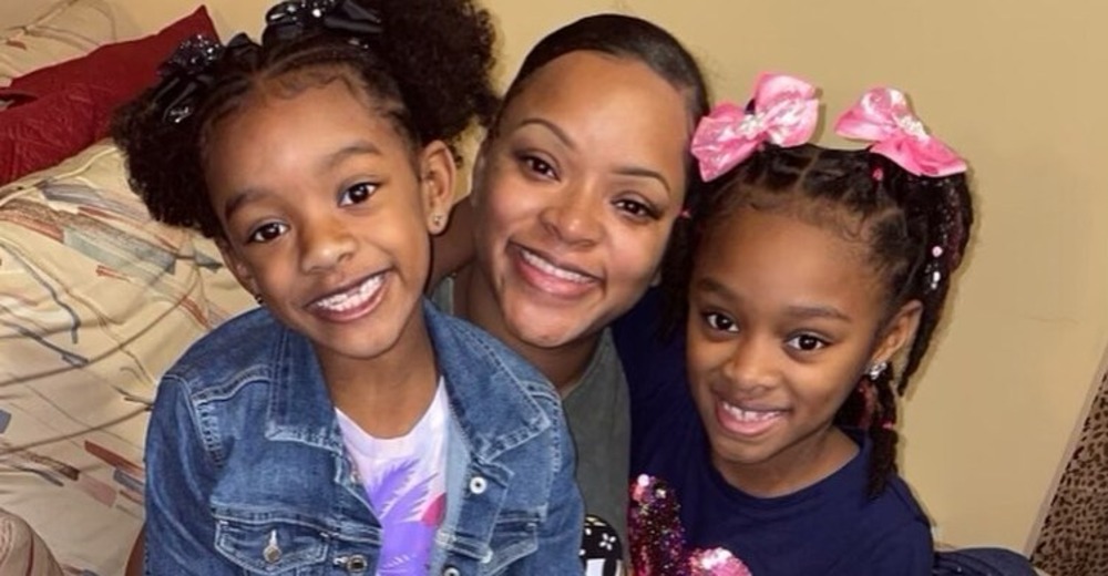 Angel Bumpass with her two daughters